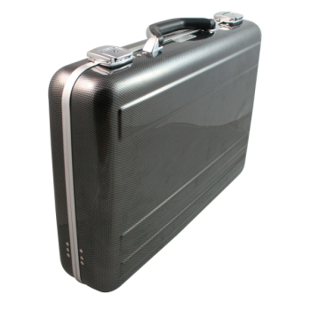 Preview: Schlüsselkoffer Premium für 60 Schlüssel, aus Polycarbonat und Aluminium-Magnesium Rahmen, im Carbonlook, Aussenansicht